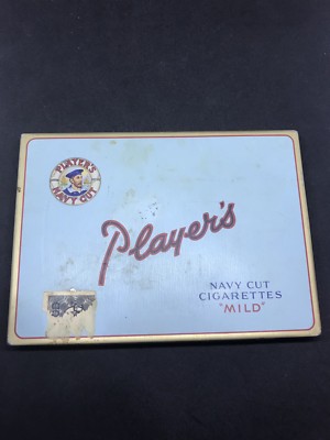 VINTAGE PLAYERS NAVY CUT CIGARETTES BOX WITH STAMP 