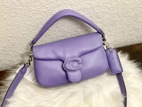 NWT Coach Pillow Tabby Shoulder Bag 18 Nappa Leather Light Violet C3880
