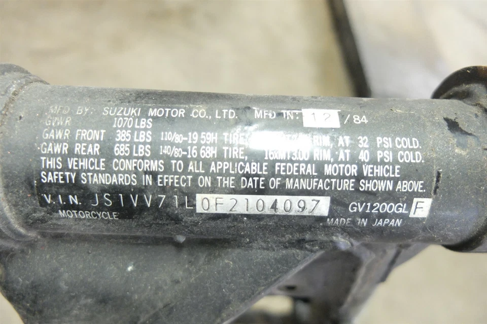 Chasis cuadro Madura 85 Suzuki GV 1200 GV1200 Foto 2 de 4