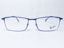 NEW Ray Ban RB6290 2787 Mens Shiny Blue Rectangle Modern Eyeglasses Frames 54/17