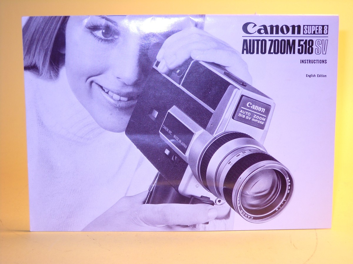Original(!) Canon AUTO ZOOM 518SV SUPER Instruction Manual in English!