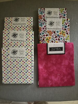New 5 Fat Quarters Of Fabric By Loops And Threads + 1 Moda