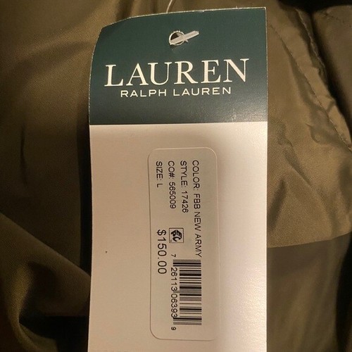 Lauren Ralph Lauren New Army Brown Zip-Front Anorak Coat Women's Large NWT - Picture 11 of 11