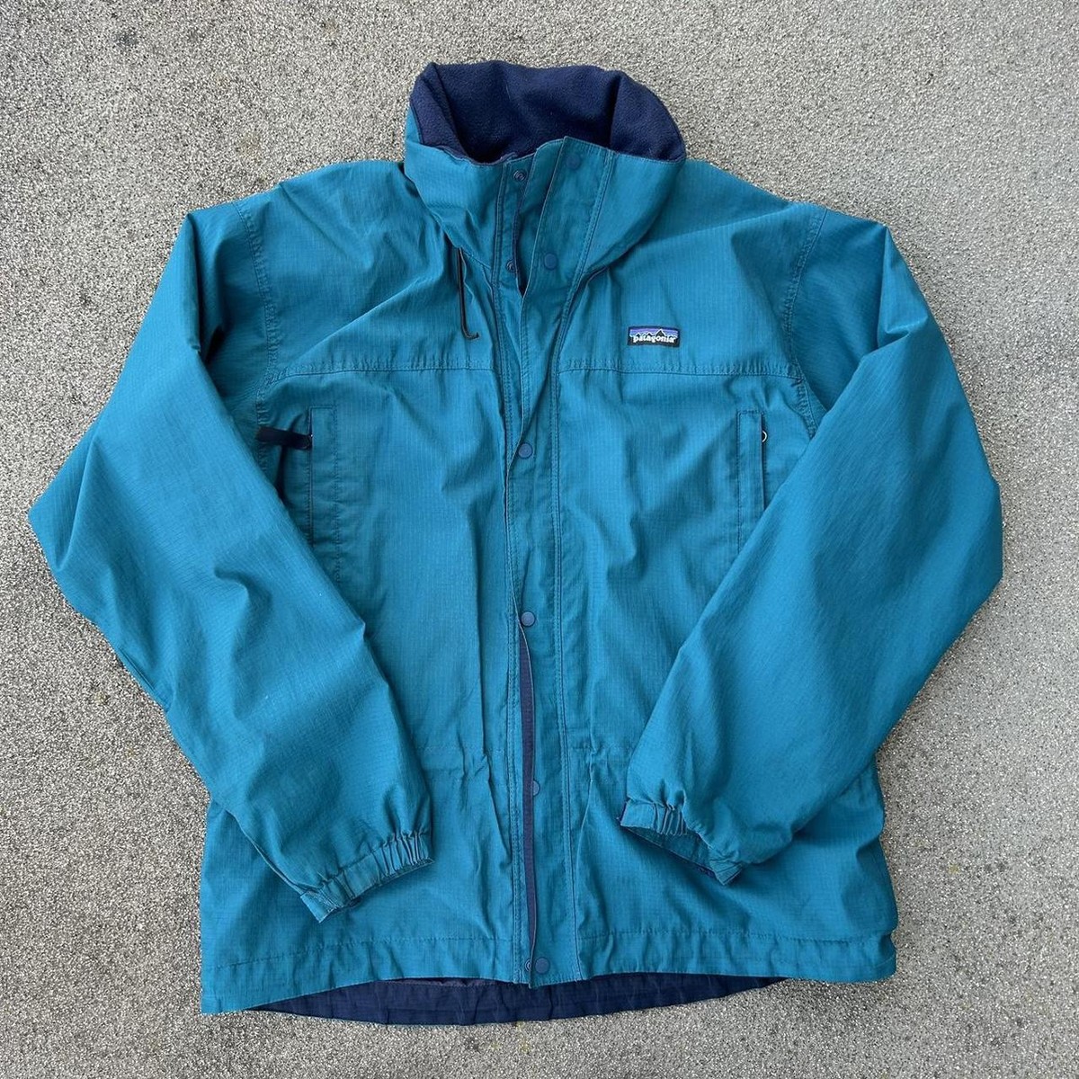 Vintage 90s Patagonia Super Alpine Pluma Gridman Rain Jacket Full 