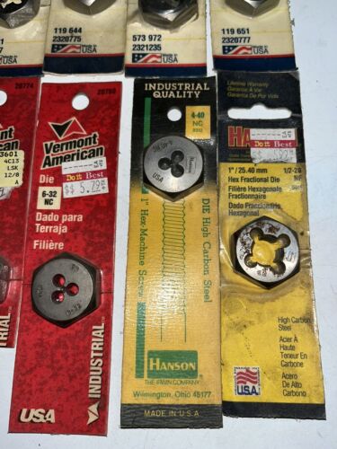 Lot of 13 Hanson Century Vermont Master Mechanic Tap & Die Set Alloy Steel - Picture 11 of 14