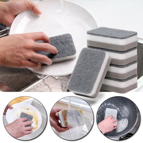 5Pcs Kitchen Cleaning Dish Washing Sponges Scouring Pad Scourer Home Supplies - Picture 2 of 13