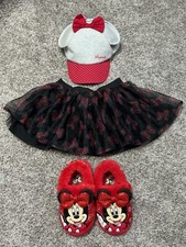 Minnie Mouse Slippers, Tulle Tutu Skirt,  Polka-Dot Hat- Dress Up, Halloween
