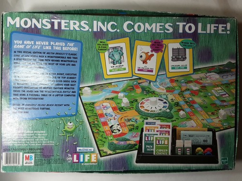 The Game Of Life In Monstropolis Board Game Disney Pixar Monsters Inc 2001 - Picture 11 of 11