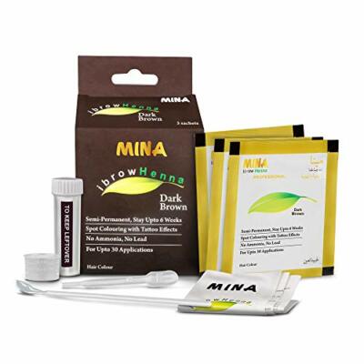 MINA ibrow Henna Dark Brown Regular Pack & Coloring Kit 