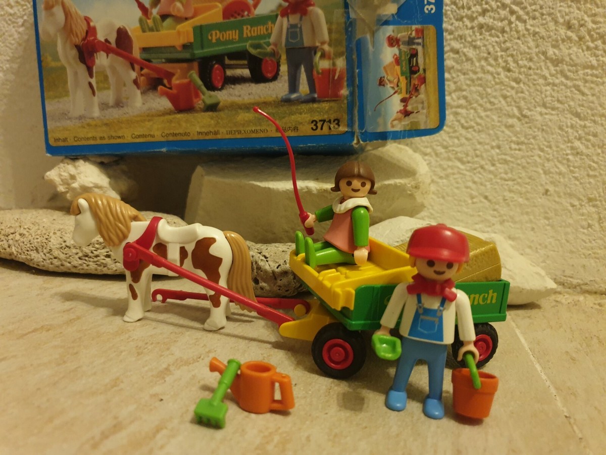 廃盤 playmobil Pony Ranch 3713 1992 PLAYMOBIL #3713 PONY RANCH HORSE WAGON - Incomplete | eBay