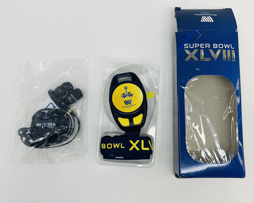 2014 Super Bowl XLVIII 48 Seahawks Broncos spilla cordino radio I Was There NY/NJ - Foto 3 di 6