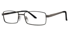 MODERN OPTICAL PRIDE MEN'S METAL EYEGLASSES 54-17-140 GUNMETAL WITH SOFT CASE