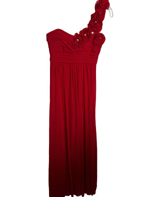one shoulder dress with sheer overlay One-Shoulder Gown with Pleated Overlay and Sheer Sleeve 44687