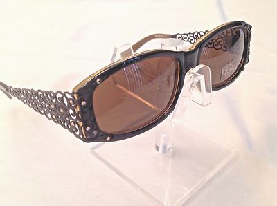 JEAN LAFONT PARIS VINTAGE SERENA 103 FANCY BLACK/BROWN W/CITRINE 