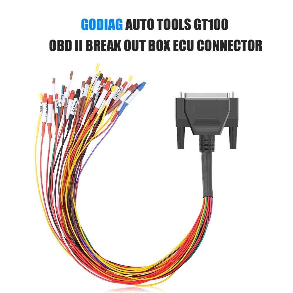 AUTO TOOLS GT100 OBD II Break Out Box ECU Connector Jumper Cable For GT100