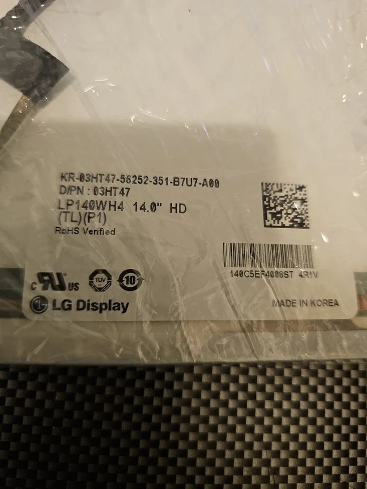 LG LP140WH4 (TL)(B1) 14" 1366x768 Matte Laptop Screen CN-03HT47 03HT47 - Image 2 of 2