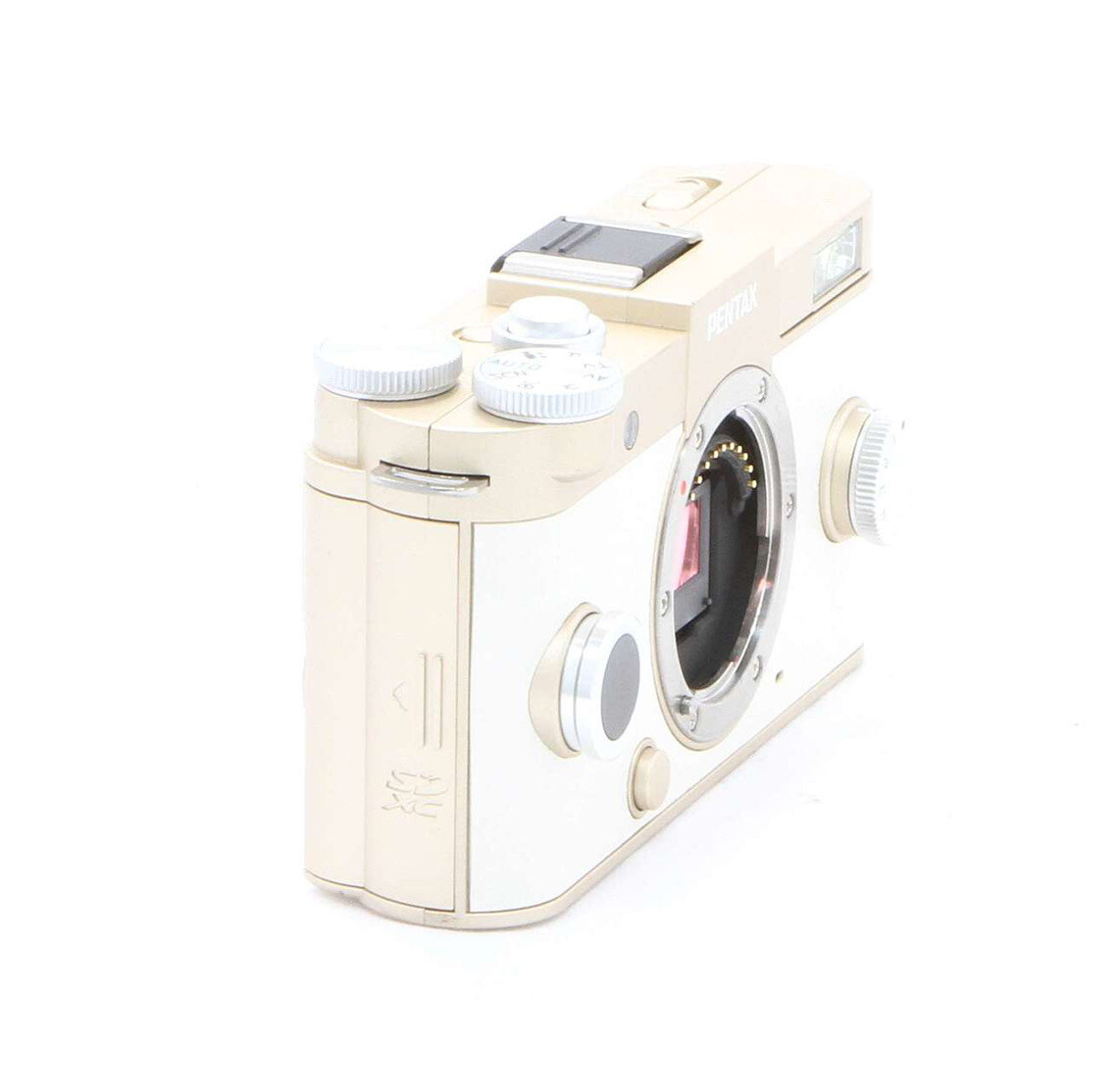 Ricoh Pentax Q-S1 12.4 MP Digital Camera Body Set Gold White