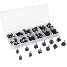 luakesa 24 Pairs High Heel Replacement Tips Womens 24 Pair (Pack of 1), Black 
