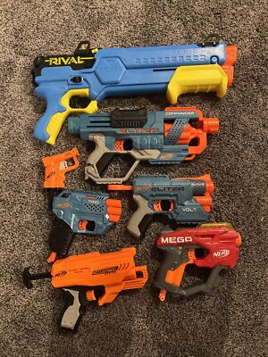 NERF Elite 2.0 Lot Echo Trio Commander Volt Jolt Accustrike Mega Talon Gun Lot