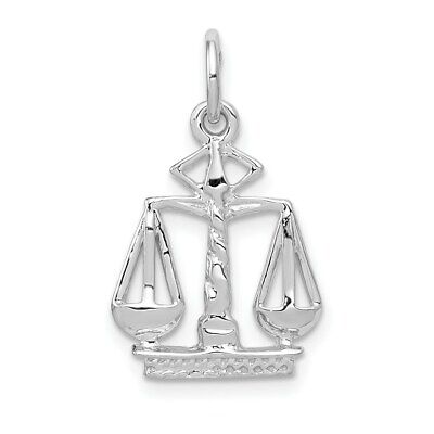 14k White Gold Scales of Justice Charm Pendant 0.83 Inch | eBay