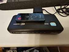 Rocketfish RF-G1185 HDMI 3D Switch 4 Port Selector Remote & Power Cord 1080p HD