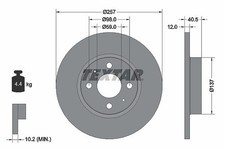 2x TEXTAR Bremsscheibe Hinterachse, Vorderachse u.a. für ALFA ROMEO, CHRYSLER