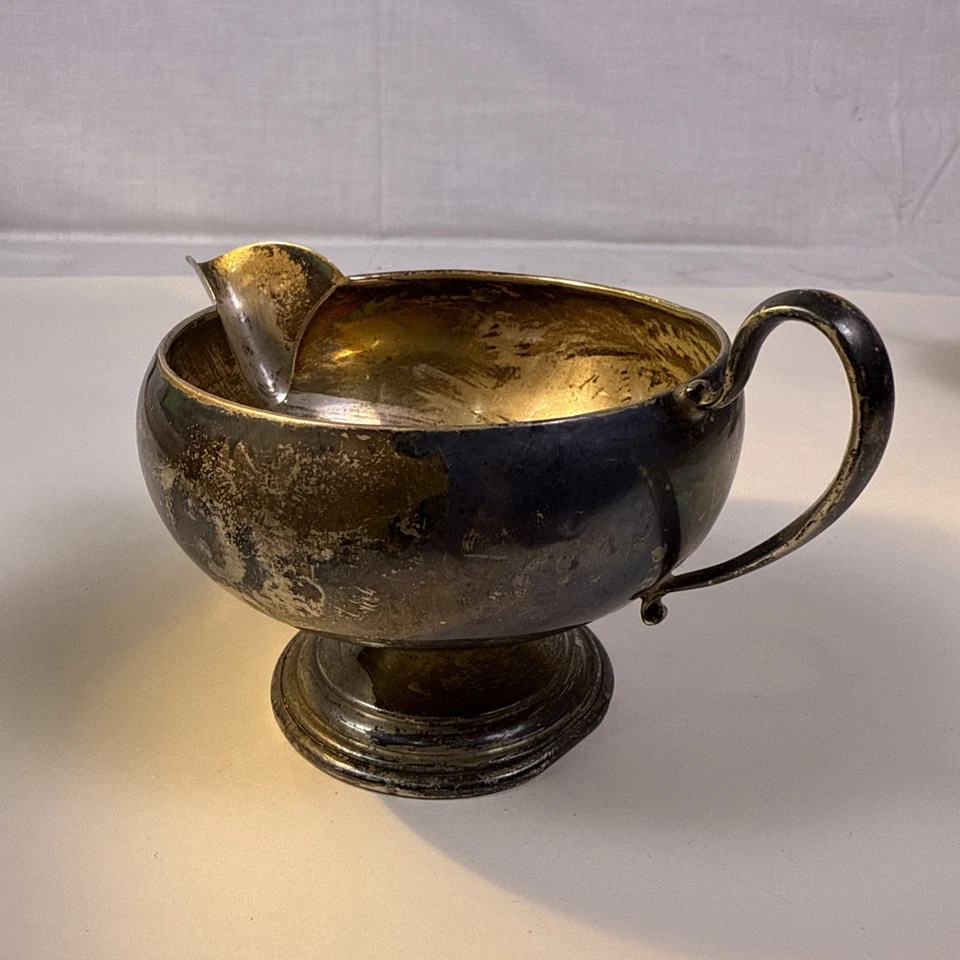 Antiguo azucarero y crema de plata de ley de Ellmore 1787 Foto 3 de 4