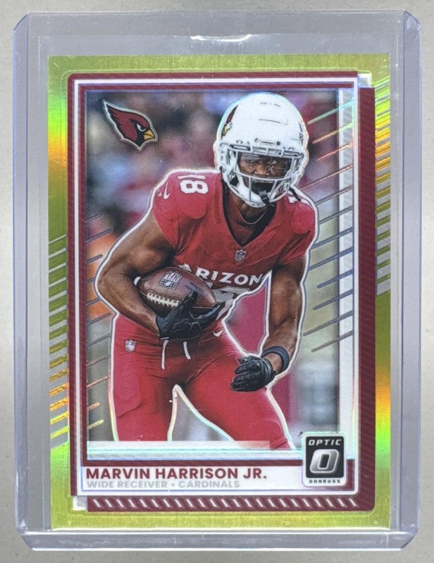Marvin Harrison Jr 2025 Panini Donruss Optic #191 Neon Yellow Prizm /15