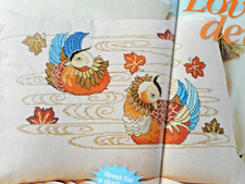 MANDARIN DUCKS PICTURE / CUSHION. CROSS STITCH CHART. FOR CHARITY 🎁