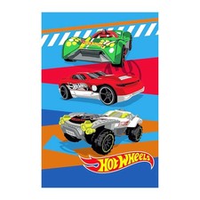 Image of Hot Wheels Epic Fleece Racing Cars Blanket150cm x 100cm Multicoloured/Multicolou