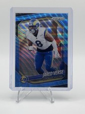 2025 Panini Prizm Football #30 JARED VERSE Blue Wave /230 Rams RARE COLOR MATCH