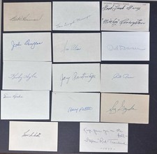 1910-1956 Brooklyn Dodgers Signed Index Cards Lot of 14 Superbas Kirby Higbe
