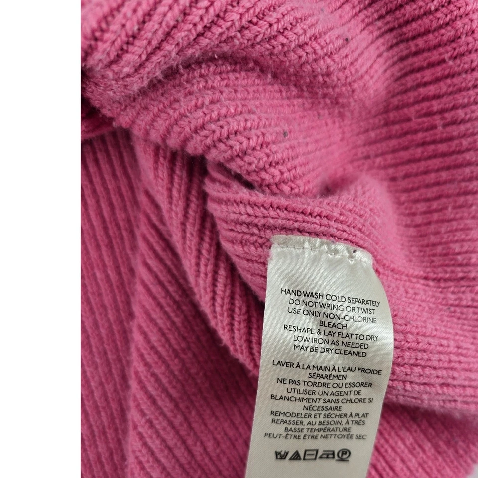 Suéter tejido acanalado de gran tamaño Free People rosa hombro caído ajuste relajado XS Foto 4 de 4