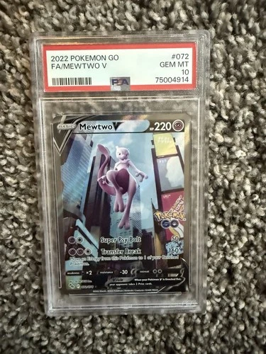 New ListingMEWTWO V #072/078 PSA 10 • 2022 Pokémon Alt Full Art Pokémon GO GEM MINT Holo