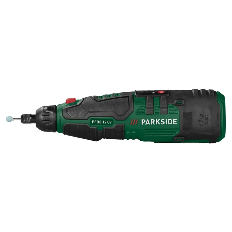 Parkside 12V Cordless Rotary Multi Tool Precision Drill Grinder +50 Accessories  - Image 3 of 4
