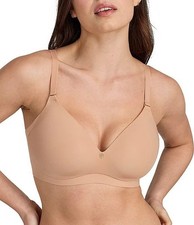 Honeylove CloudEmbrace Wireless Contour T-Shirt Bra Wire Free 36C Beige Nude