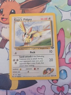 Koga's Pidgey 80/132 Gym Challenge-Unlimited Edition Normal English Non Holo