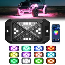 12Pods Multi-Color C4 RGBW LED Rock Lights, LED Underglow Under Car Truck Lights