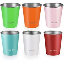 Pint cup, 14 oz stainless steel cups, stackable metal drinking cups, s