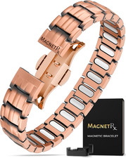 Magnetic Copper Bracelet for Men EllipseMAX 5X Strength 5,000 Gauss Magnets