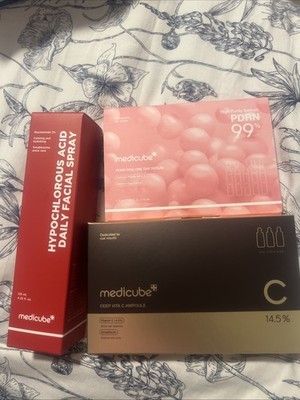 Deep Vita C Ampoule, PDRN Pink One day Serum And Hypochlorous Acid Daily Facial