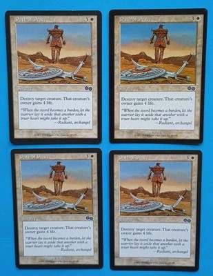 Magic the Gathering MTG Urza's Saga  PATH OF PEACE  X 4 LP/EX C 1998 Nice!