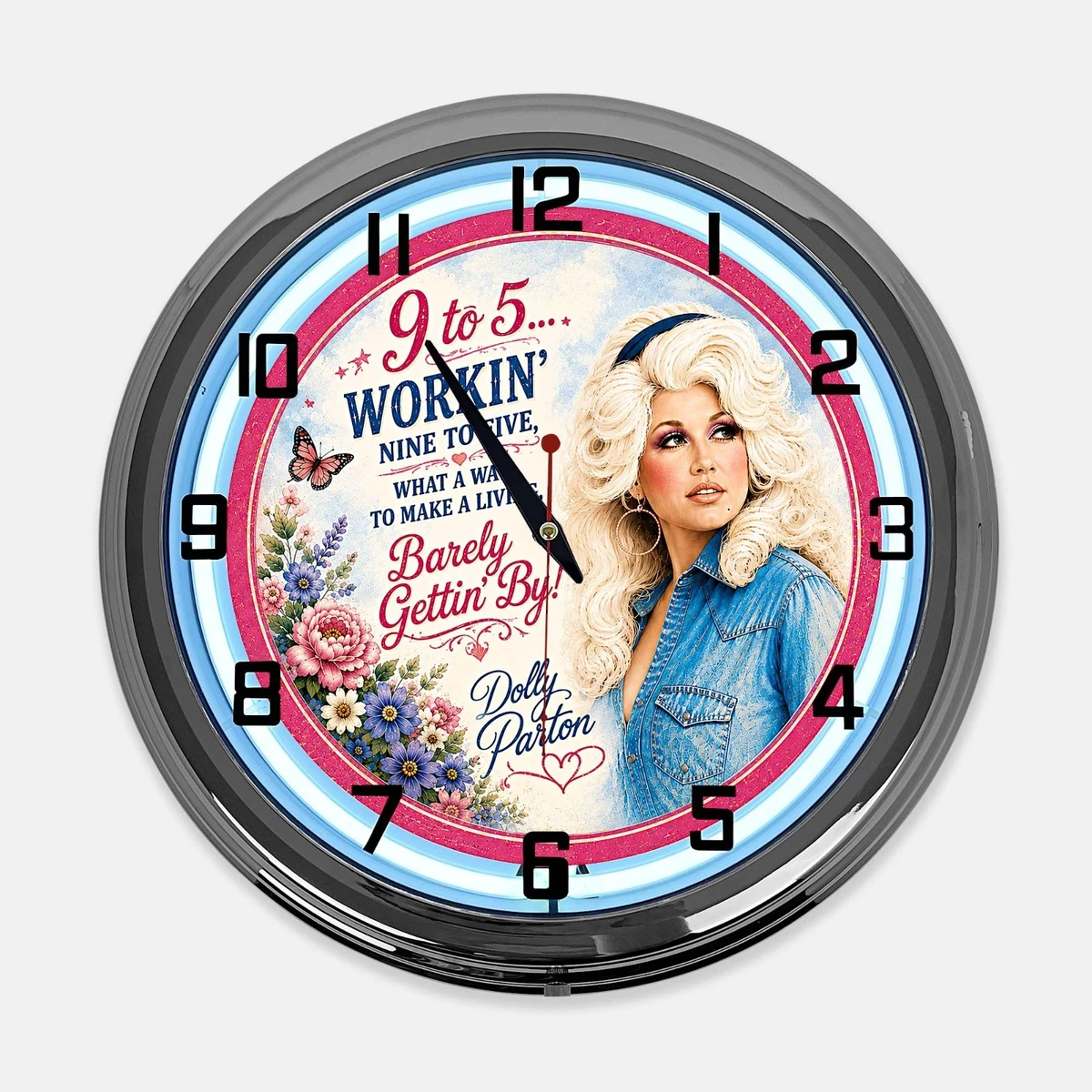 Neon Light Plastic Wall Clocks for sale | eBay