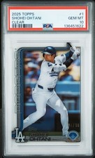 2025 Topps Series 1 Shohei Ohtani #1 Clear Acetate /10 PSA 10 GEM MINT POP 1 MVP