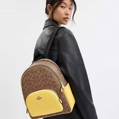 NWT Coach Court Backpack In Signature Canvas CZ176 Tan  display picture 2