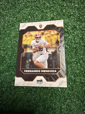 FERNANDO MENDOZA 2025 ONIT BLACK Indiana Hoosiers  /75 Orange Parallel AV1