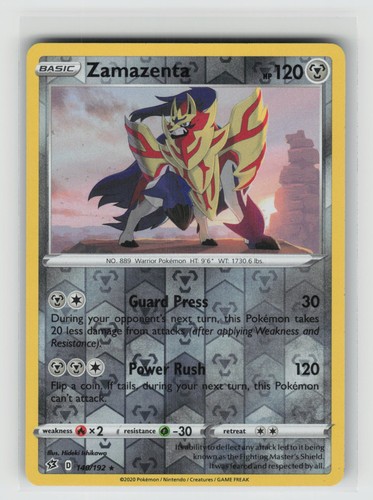 Zamazenta Reverse Holofoil SWSH02: Rebel Clash [SWSH02 - 140/192] Pokemon LP