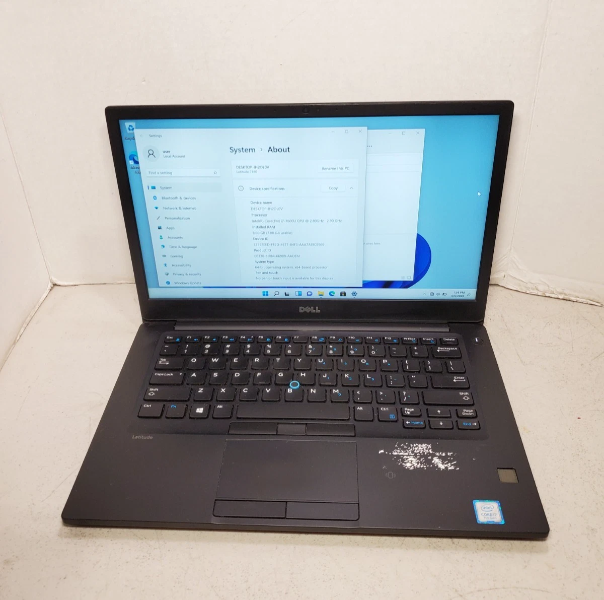 Dell Intel Core i7 7th Gen. 8 GB RAM PC Laptops & Netbooks for