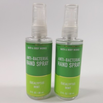 Bath & Body Works Eucalyptus Mint Antibacterial Hand Sprays 3 Oz - New - 2 Pack