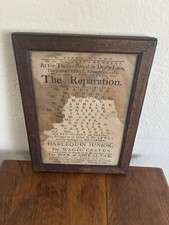 Antica locandina 1784 "The Reparation" Drury Lane Theater Henry J. Murcott cornice